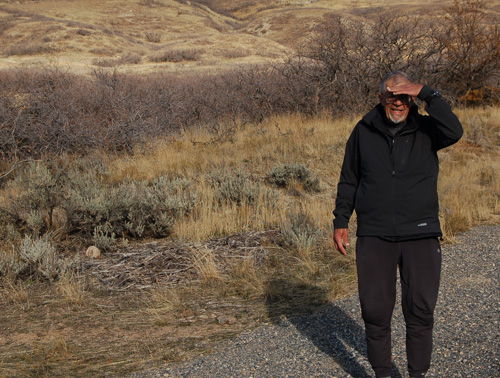 Dr. Leroy Wullstein at This is the Place Heritage Park near hybrid oak grove